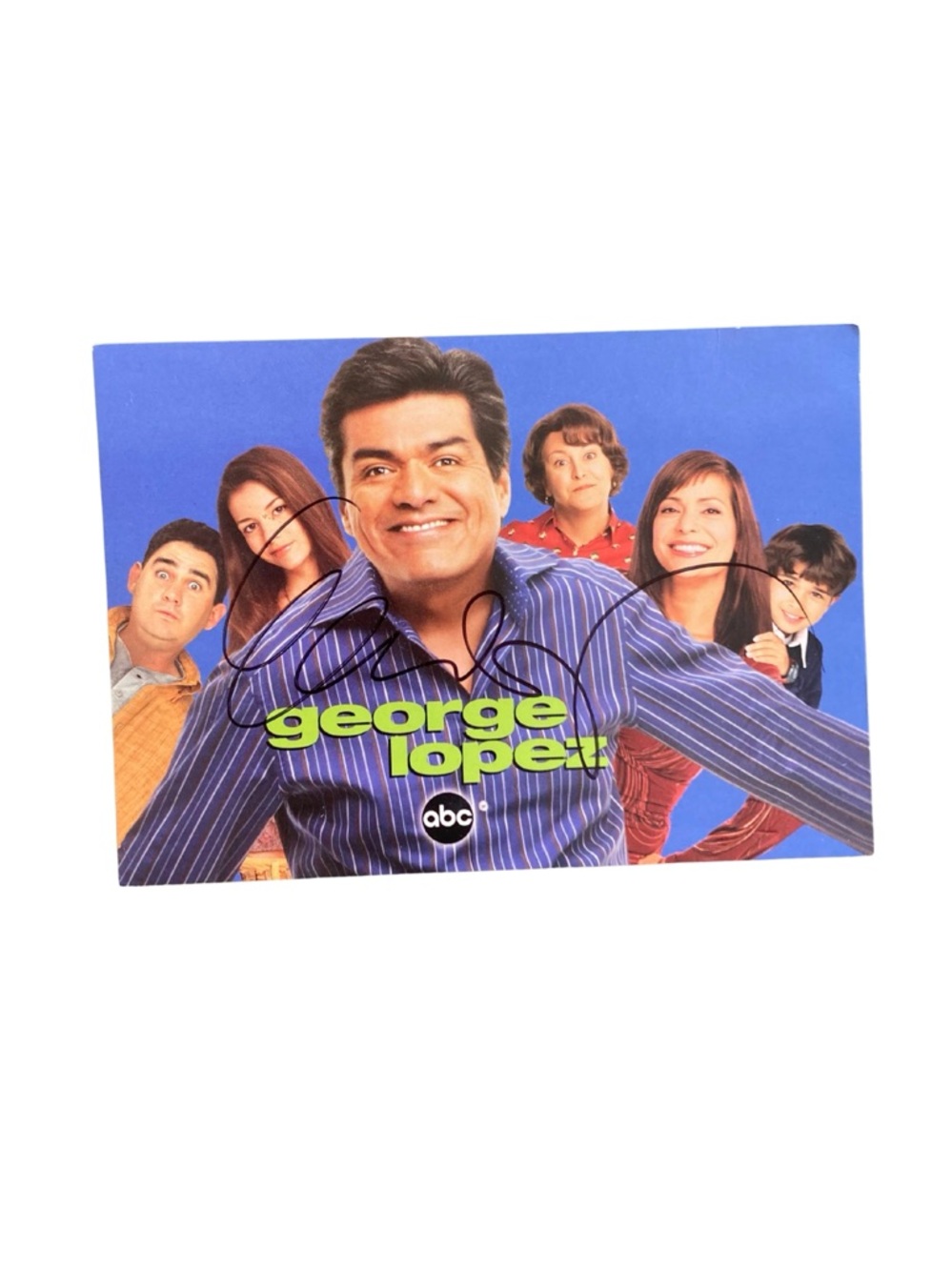 George Lopez Signed Postcard